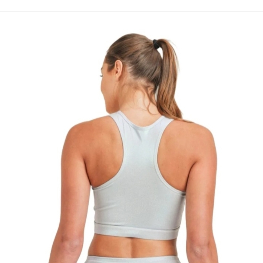 MONO B- METALLIC SAGE RACEBACK SPORTS BRA